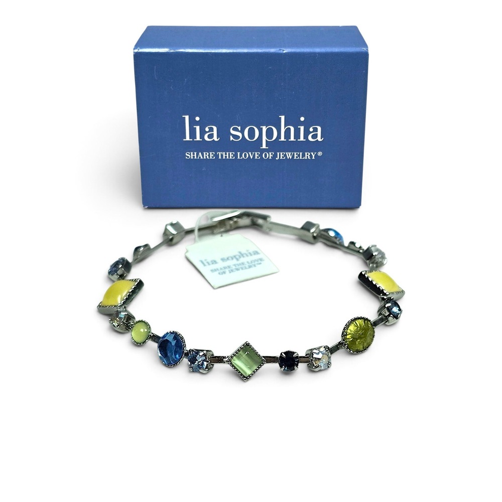 Lia Sophia 'Cache' Multi-Gem Link Bracelet – NWT / New With Tags".